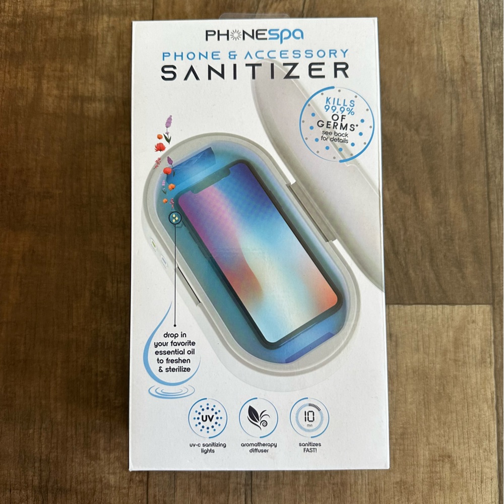 New Phone Spa sanitizer for phones and accessories